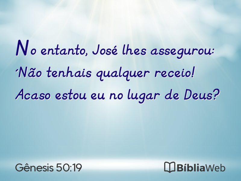 Gênesis 50:19 em imagem para compartilhar
