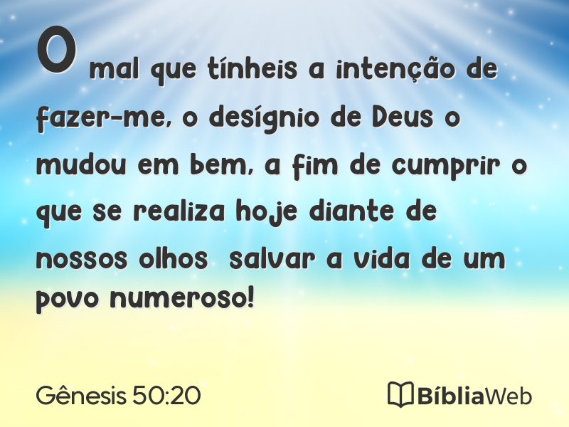 Gênesis 50:20 em imagem para compartilhar