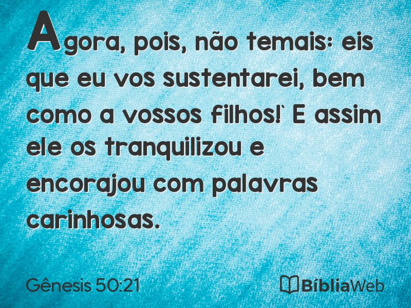 Gênesis 50:21 em imagem para compartilhar