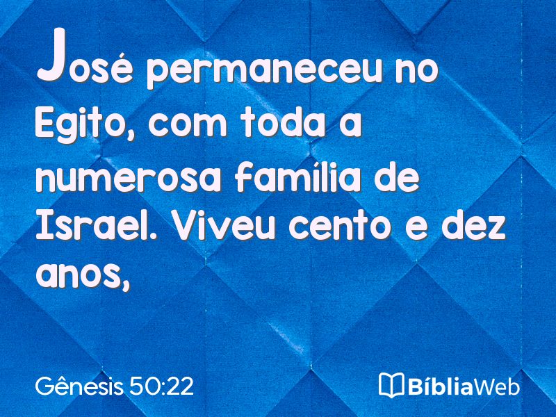 Gênesis 50:22 em imagem para compartilhar