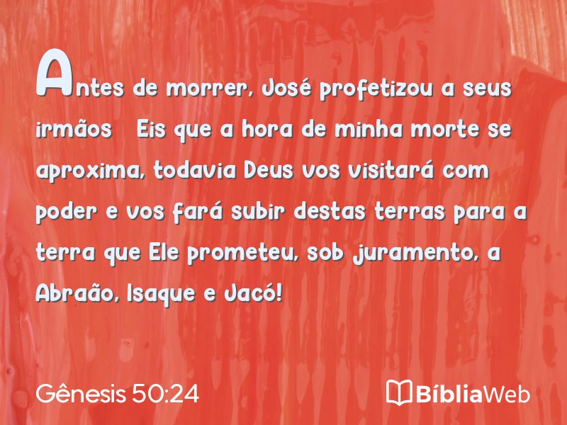 Gênesis 50:24 em imagem para compartilhar