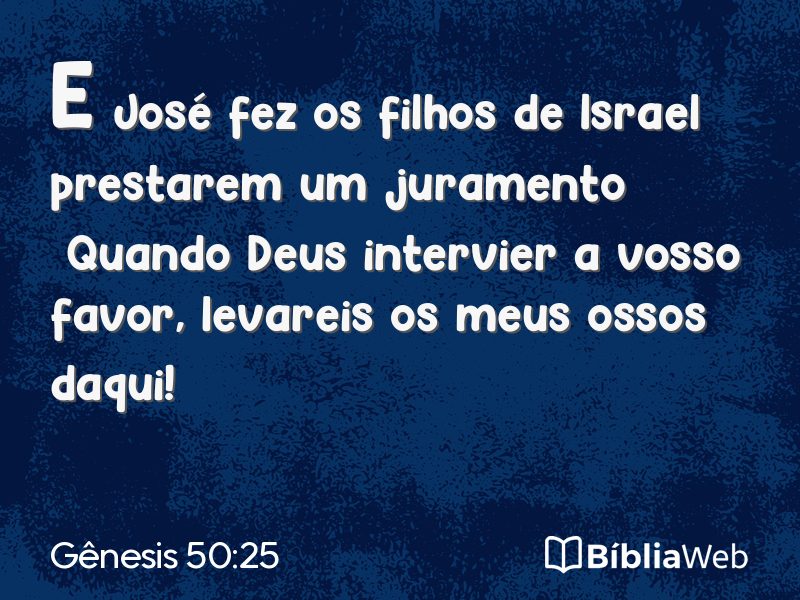 Gênesis 50:25 em imagem para compartilhar
