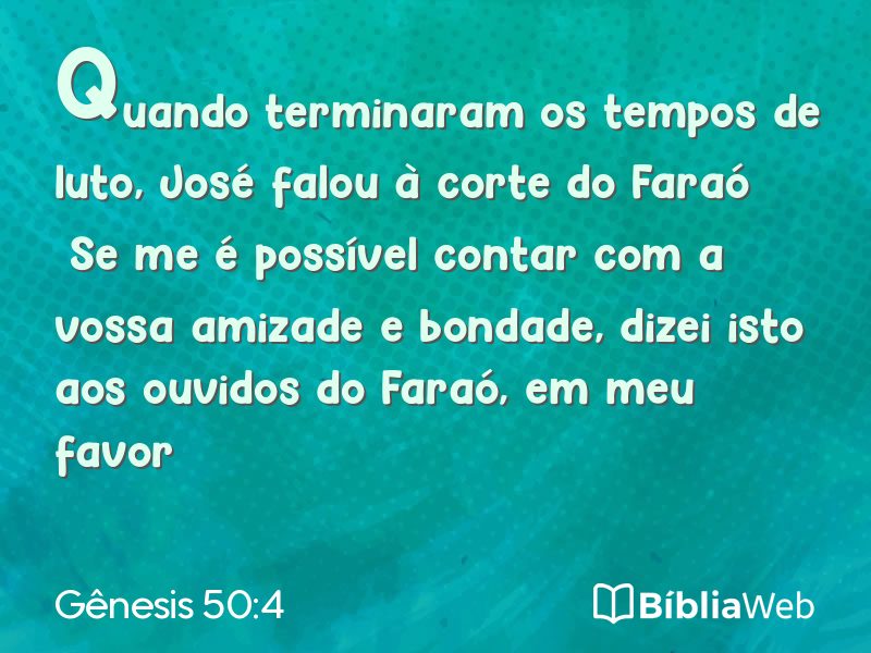 Gênesis 50:4 em imagem para compartilhar