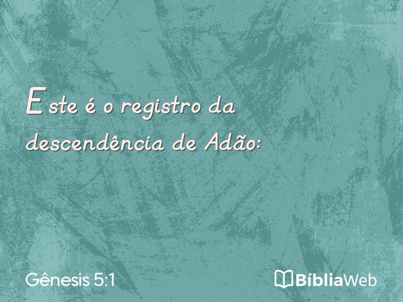 Gênesis 5:1 em imagem para compartilhar