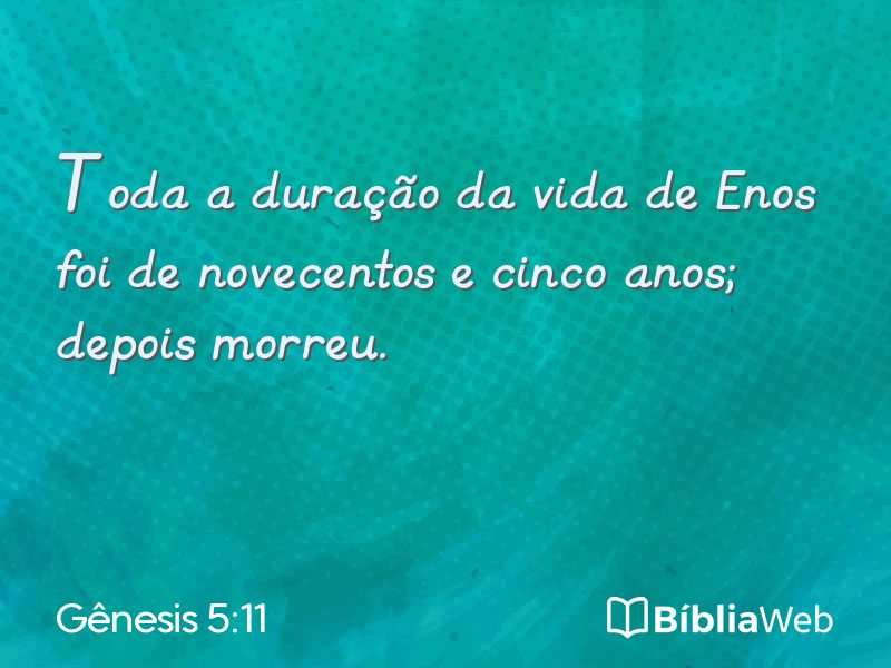 Gênesis 5:11 em imagem para compartilhar