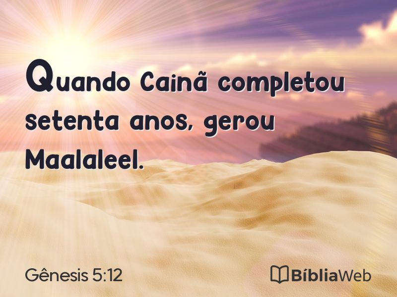 Gênesis 5:12 em imagem para compartilhar