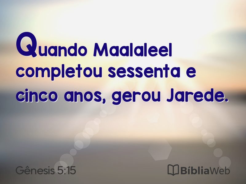 Gênesis 5:15 em imagem para compartilhar