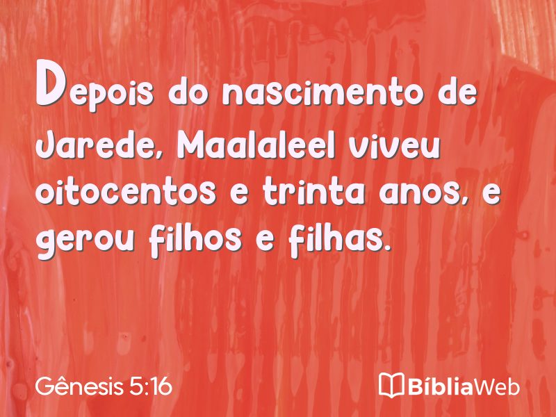 Gênesis 5:16 em imagem para compartilhar