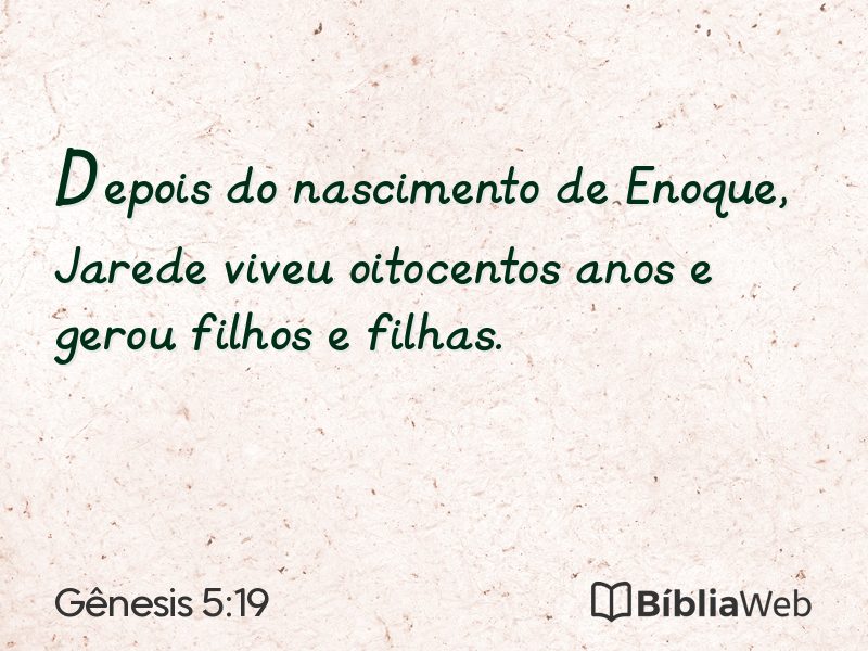 Gênesis 5:19 em imagem para compartilhar