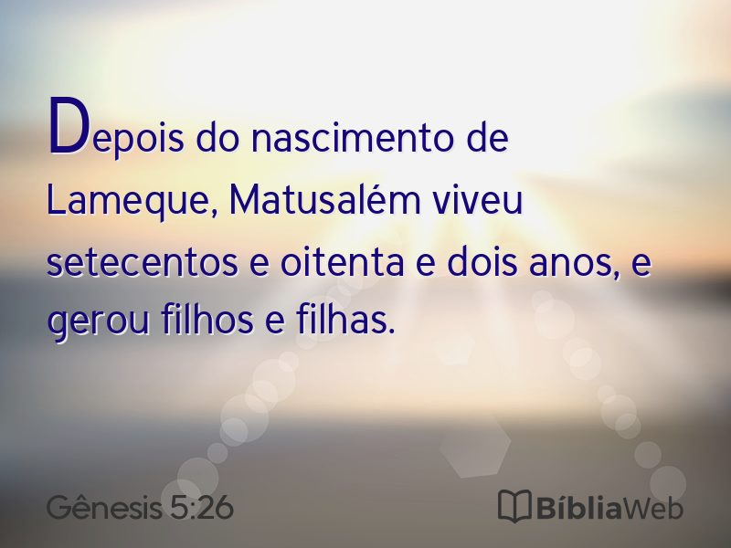Gênesis 5:26 em imagem para compartilhar