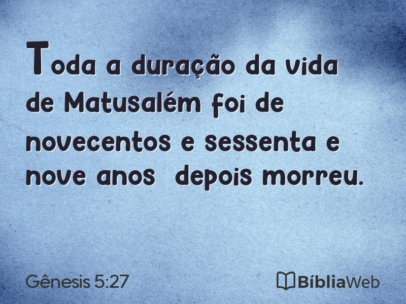 Gênesis 5:27 em imagem para compartilhar