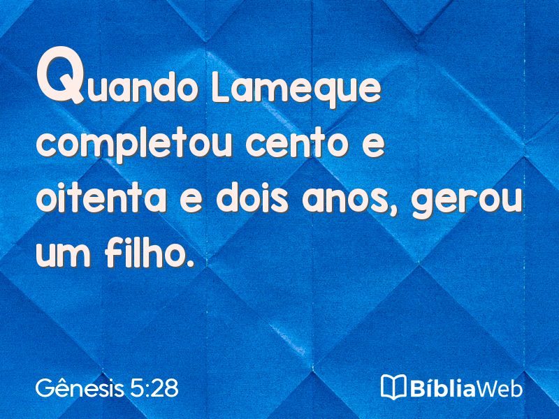 Gênesis 5:28 em imagem para compartilhar