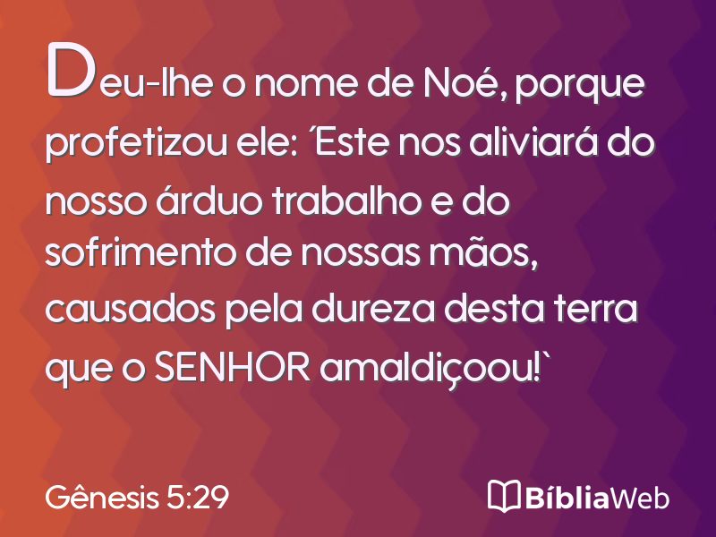 Gênesis 5:29 em imagem para compartilhar