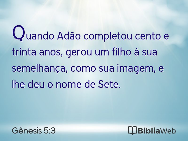Gênesis 5:3 em imagem para compartilhar