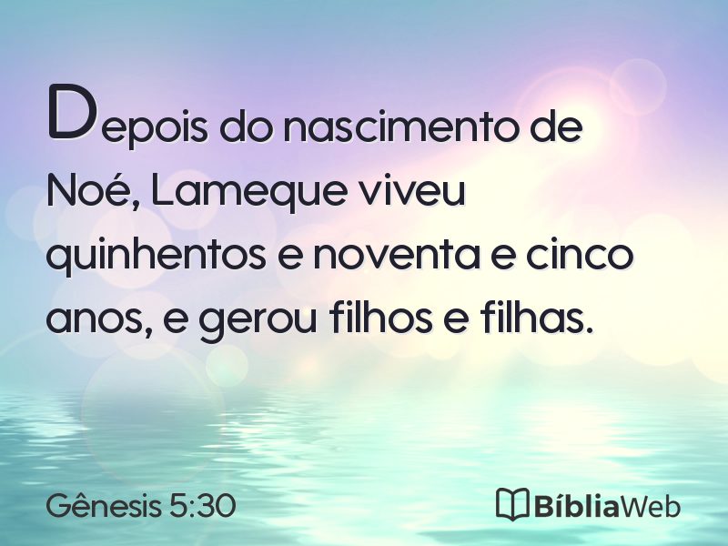 Gênesis 5:30 em imagem para compartilhar