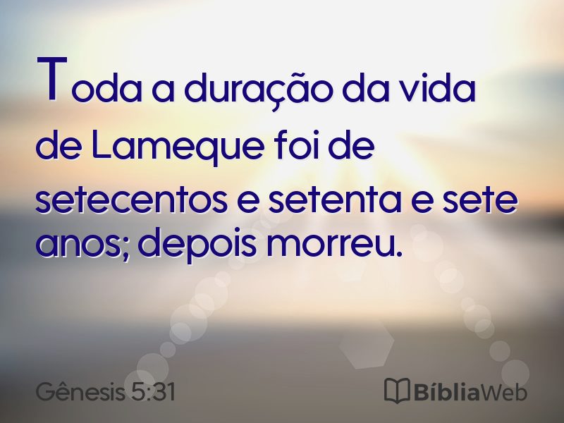 Gênesis 5:31 em imagem para compartilhar