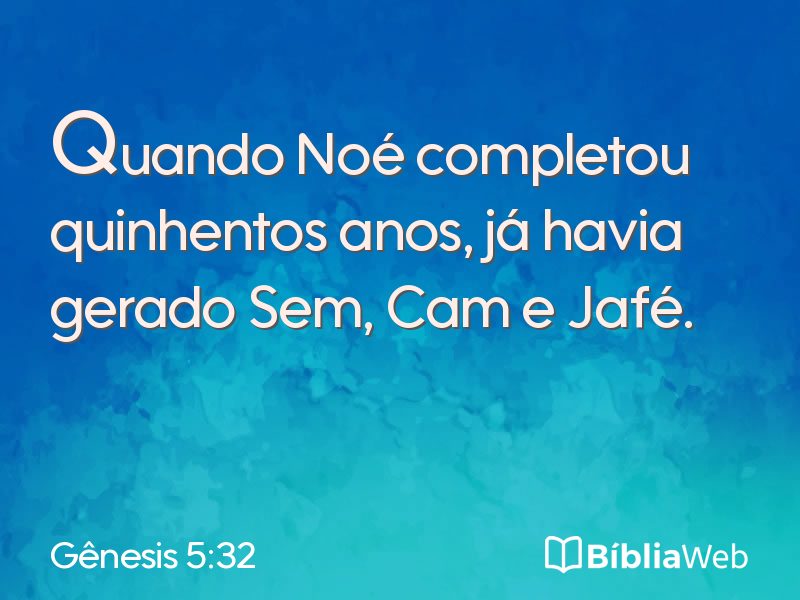 Gênesis 5:32 em imagem para compartilhar