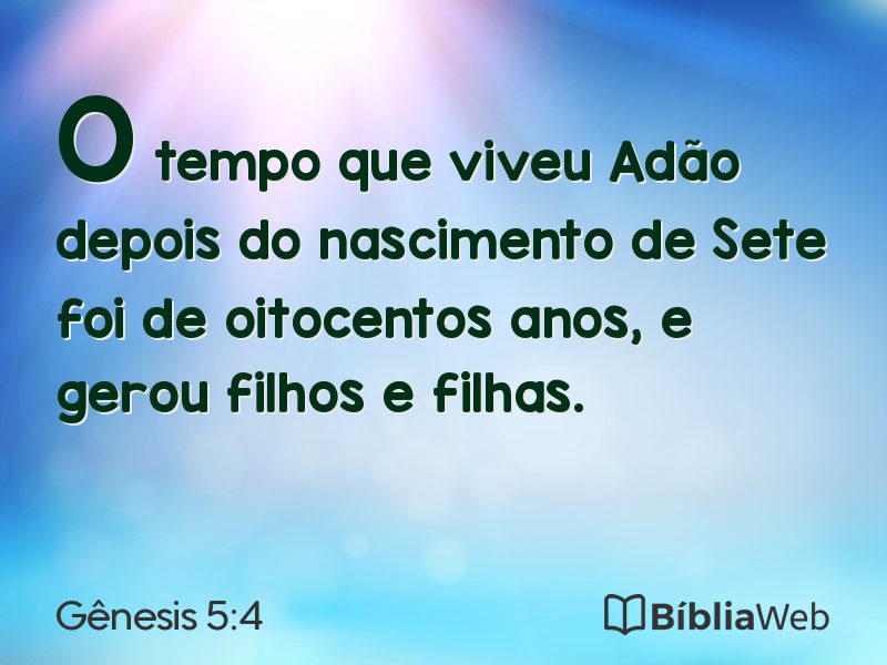 Gênesis 5:4 em imagem para compartilhar