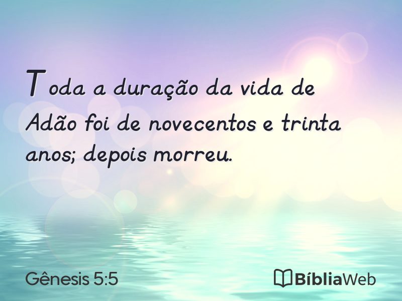 Gênesis 5:5 em imagem para compartilhar