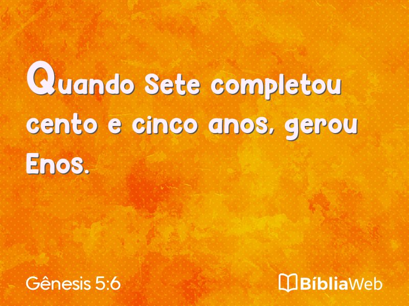Gênesis 5:6 em imagem para compartilhar