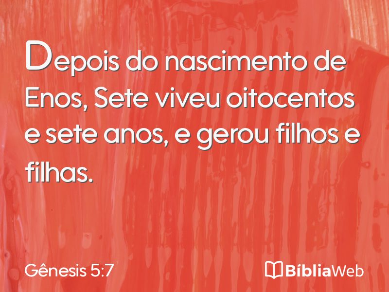 Gênesis 5:7 em imagem para compartilhar