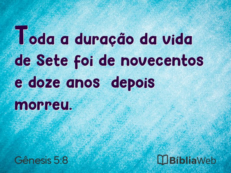 Gênesis 5:8 em imagem para compartilhar