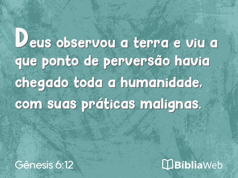 Gênesis 6:12 em imagem para compartilhar
