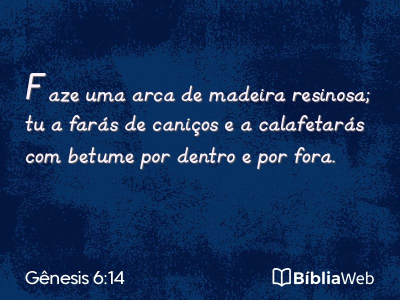 Gênesis 6:14 em imagem para compartilhar