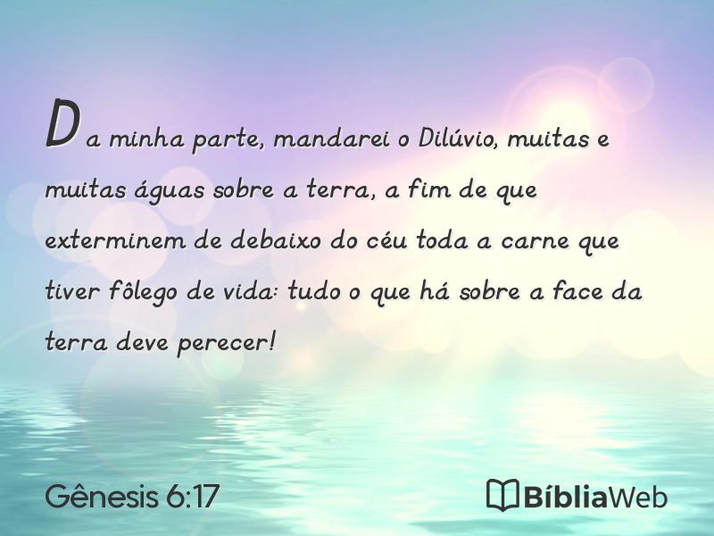 Gênesis 6:17 em imagem para compartilhar
