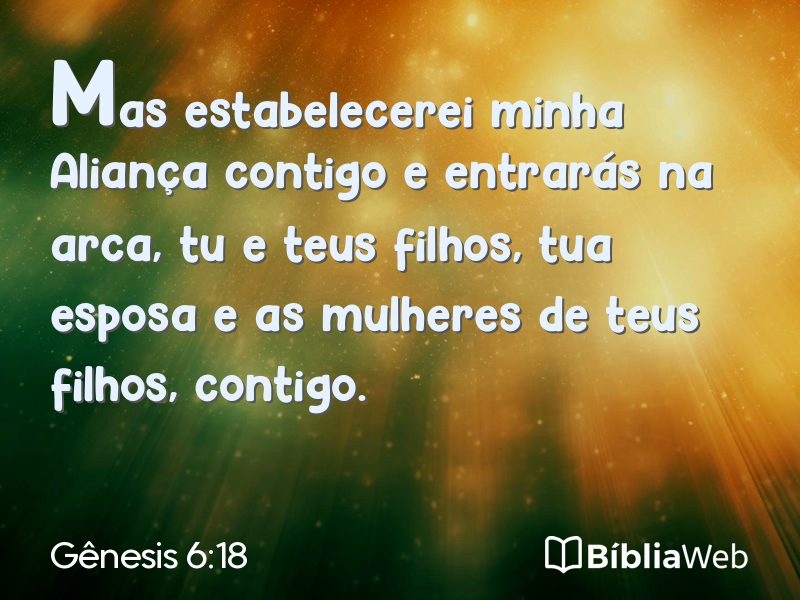 Gênesis 6:18 em imagem para compartilhar