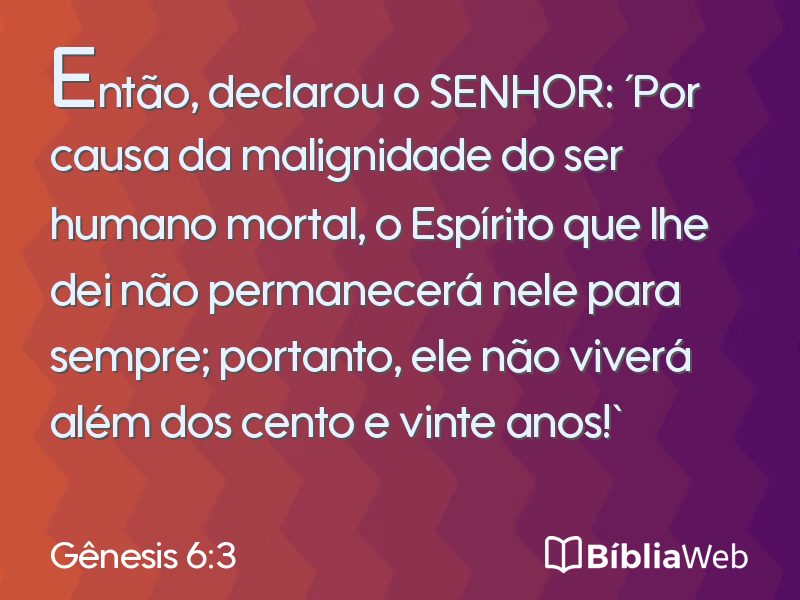 Gênesis 6:3 em imagem para compartilhar