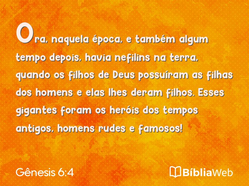 Gênesis 6:4 em imagem para compartilhar