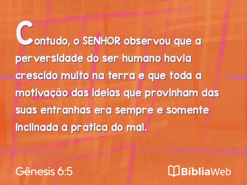 Gênesis 6:5 em imagem para compartilhar