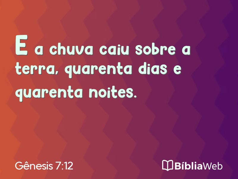Gênesis 7:12 em imagem para compartilhar