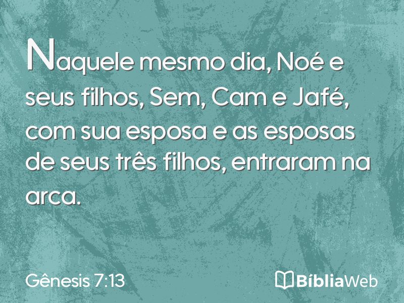 Gênesis 7:13 em imagem para compartilhar