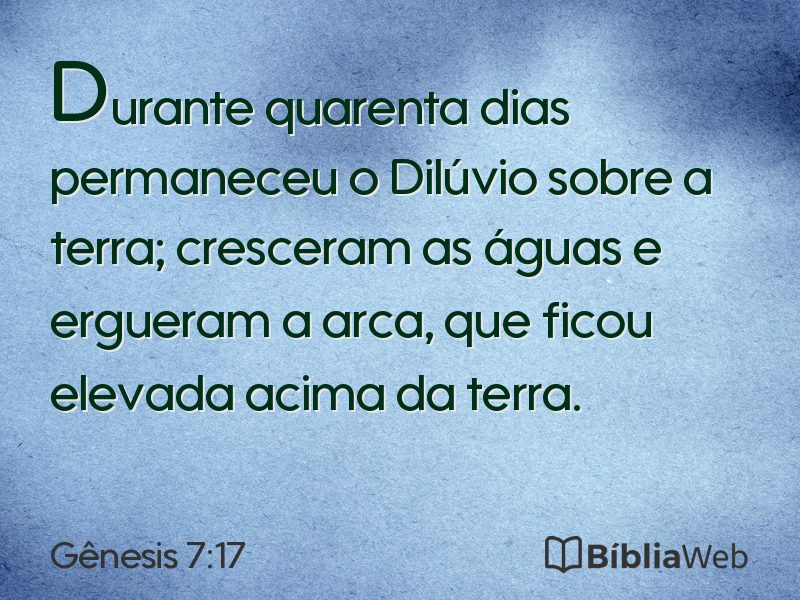Gênesis 7:17 em imagem para compartilhar