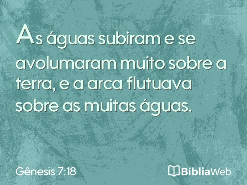 Gênesis 7:18 em imagem para compartilhar