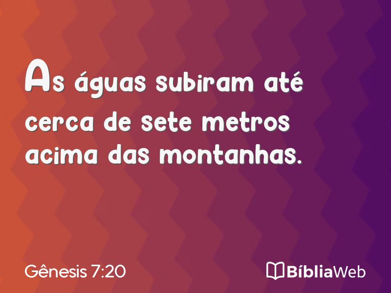Gênesis 7:20 em imagem para compartilhar