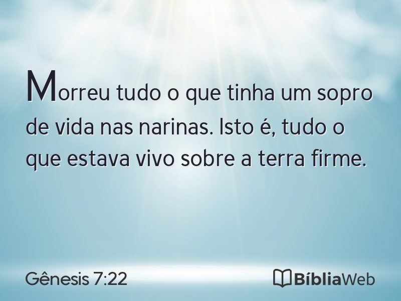 Gênesis 7:22 em imagem para compartilhar