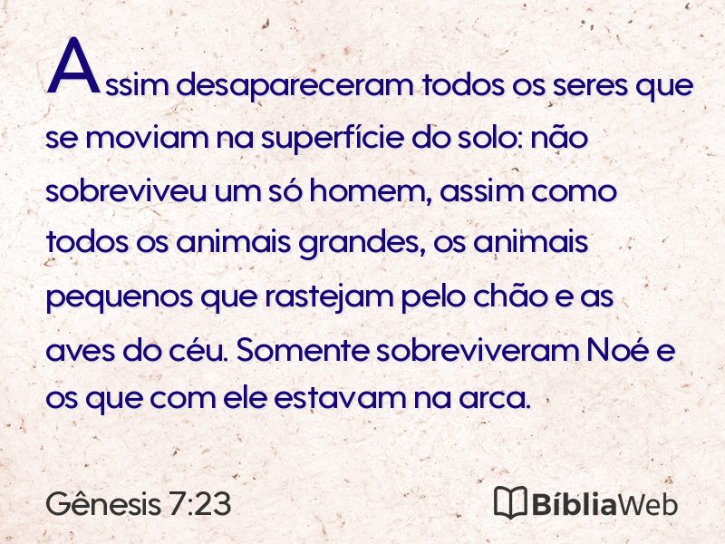 Gênesis 7:23 em imagem para compartilhar