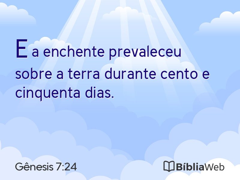 Gênesis 7:24 em imagem para compartilhar