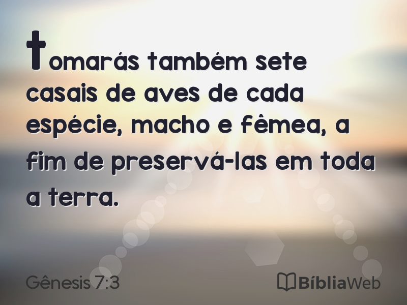 Gênesis 7:3 em imagem para compartilhar