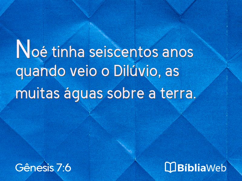 Gênesis 7:6 em imagem para compartilhar