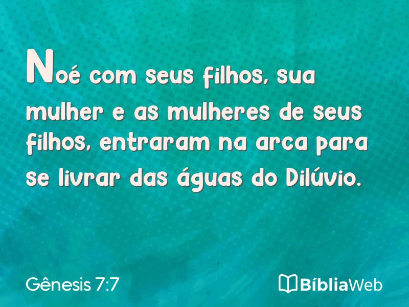Gênesis 7:7 em imagem para compartilhar