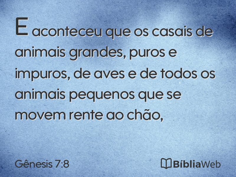 Gênesis 7:8 em imagem para compartilhar