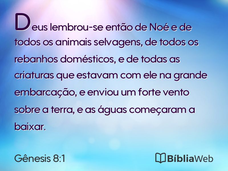 Gênesis 8:1 em imagem para compartilhar