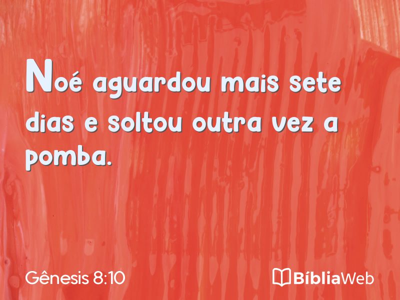 Gênesis 8:10 em imagem para compartilhar