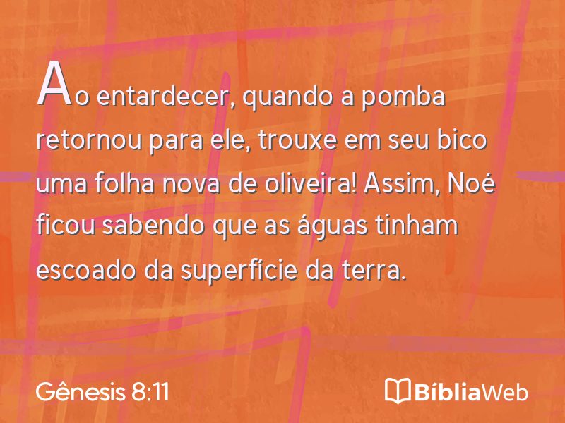 Gênesis 8:11 em imagem para compartilhar