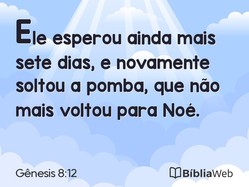Gênesis 8:12 em imagem para compartilhar