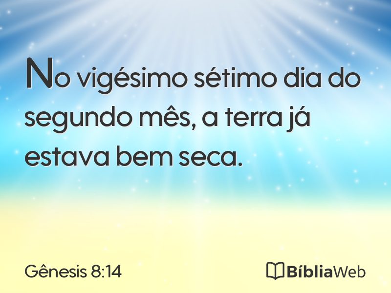 Gênesis 8:14 em imagem para compartilhar